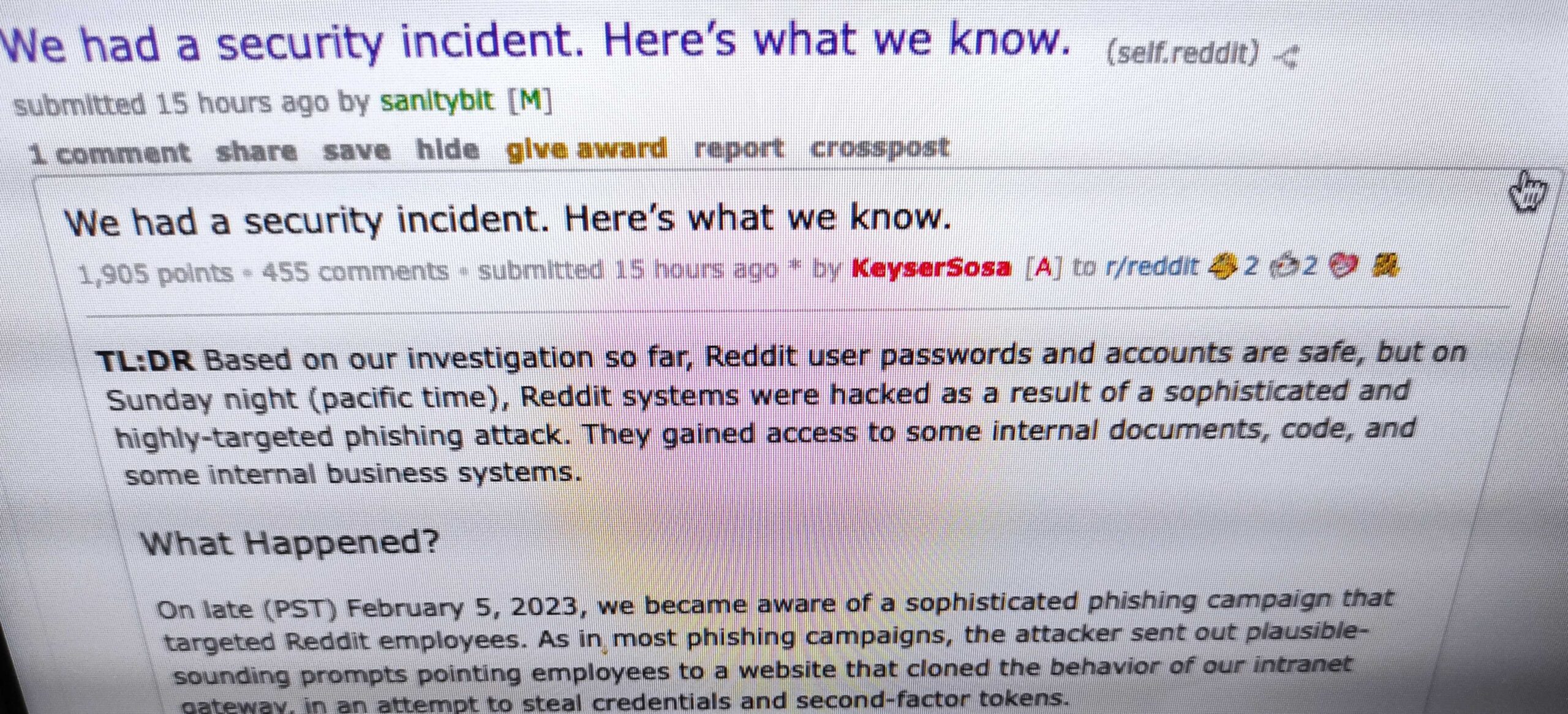 Reddit Hit by Cyberattack that Allowed Hackers to Steal Source Code