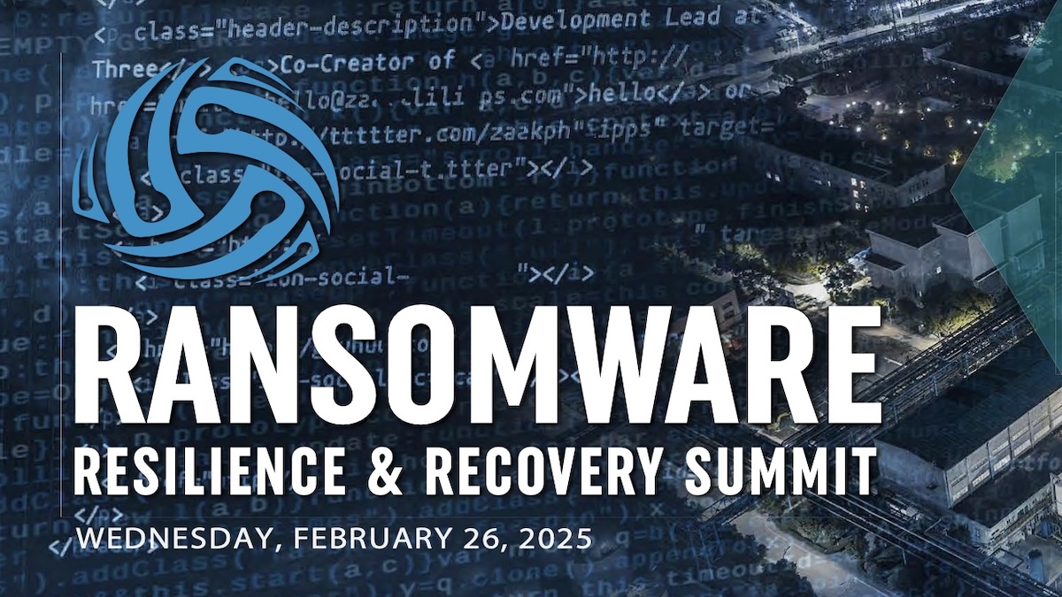 Virtual Event Today: Ransomware Resilience & Recovery Summit